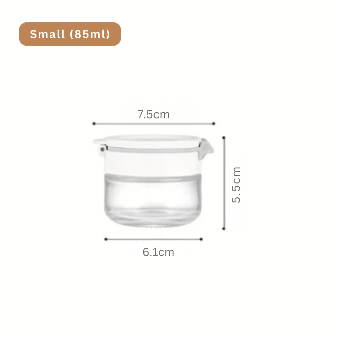 Double Lid Partition Large Opening Seasoning Jar