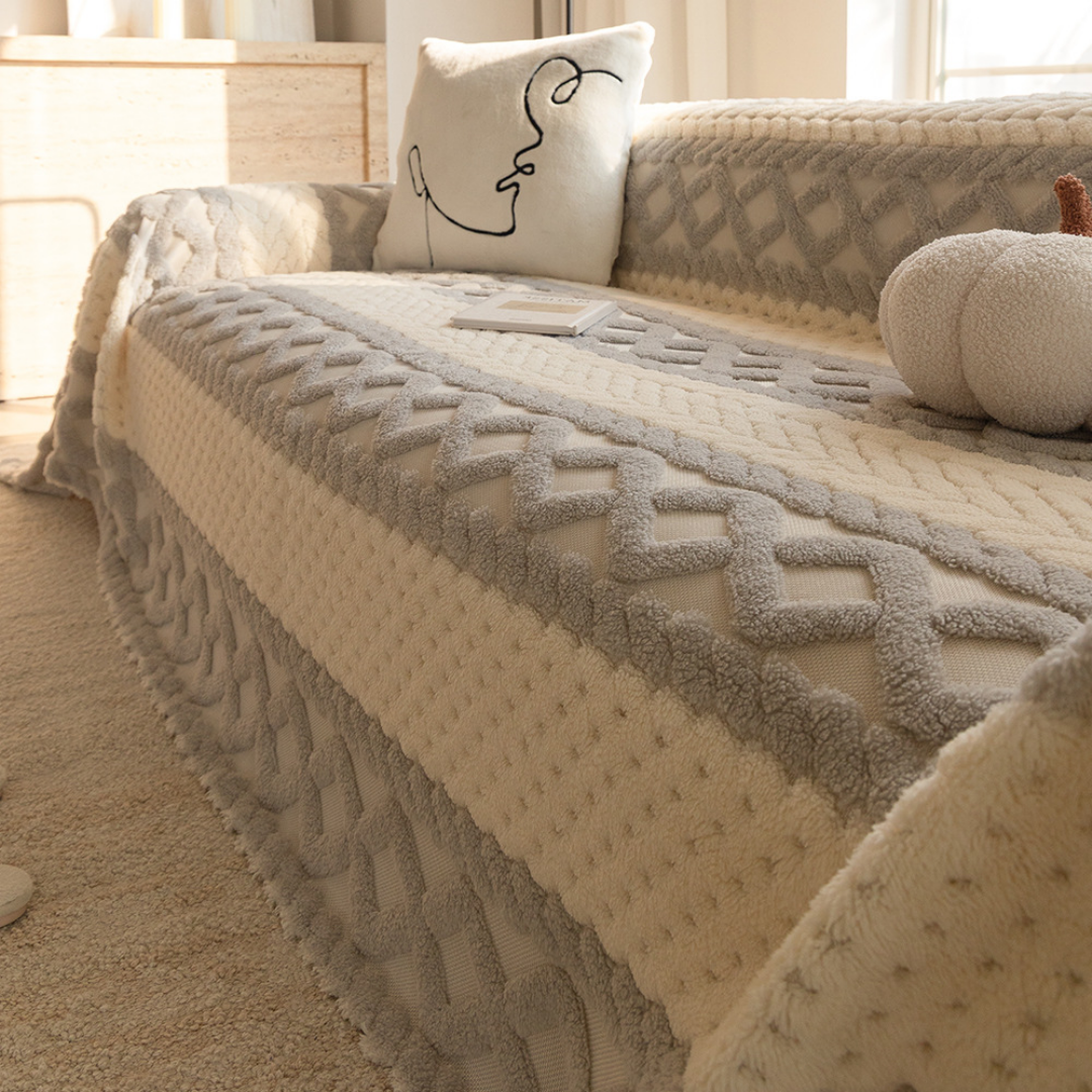 Anti-Slip Plush Dustproof Sofa Cover