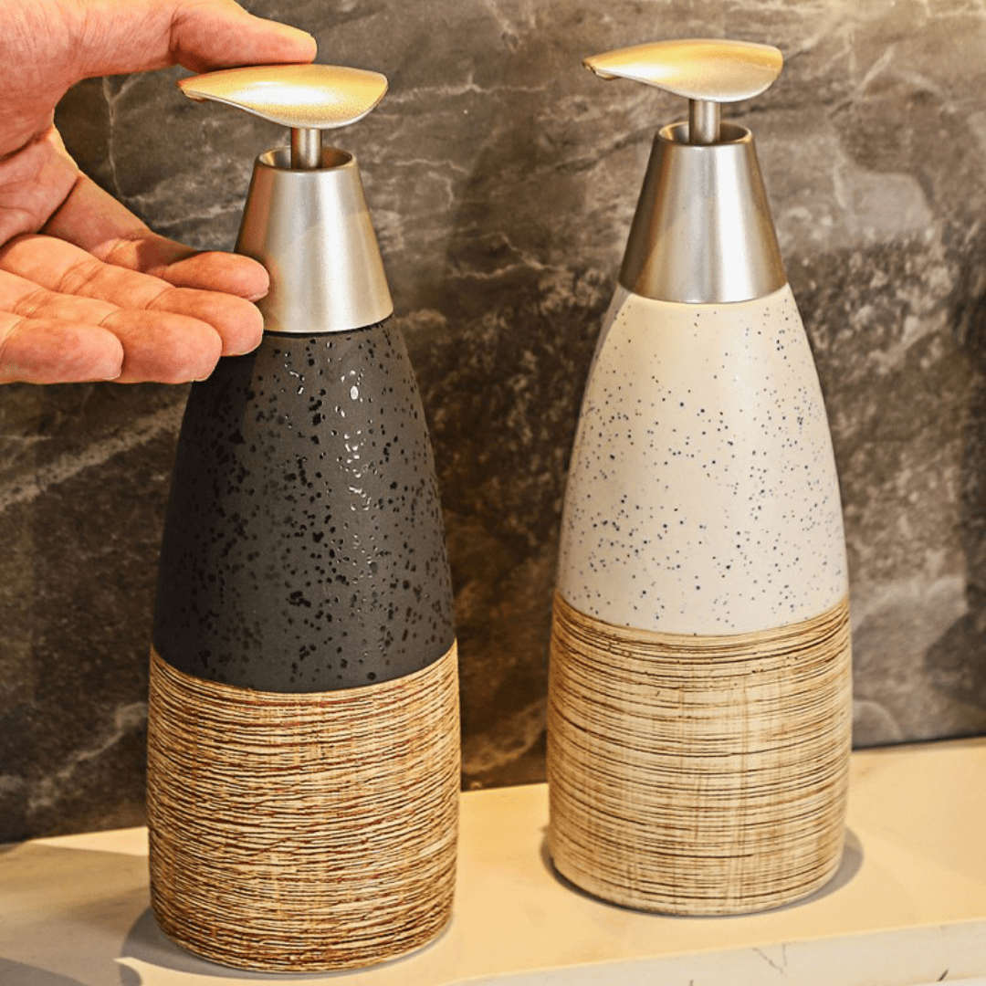 European Style Ceramic Refillable Liquid Dispenser with Elegant Pump(400ml)