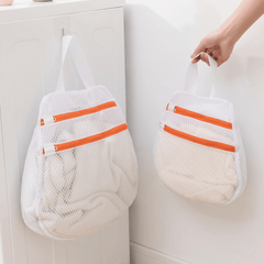 Durable Polyester Laundry Bag with Double Zipper Closure(Set of 3)