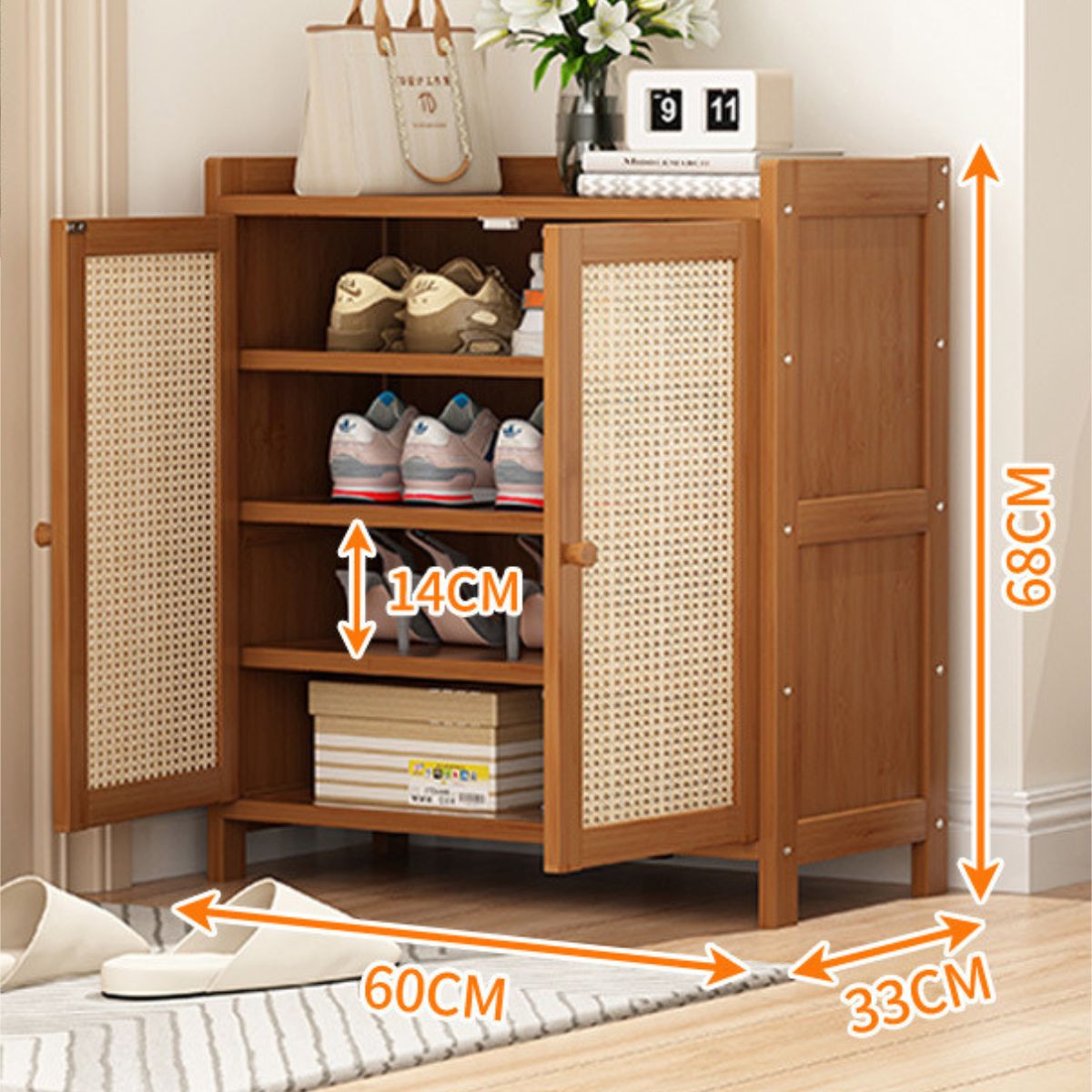 Breathable Multi-Layer Shoe Rack for Entryways