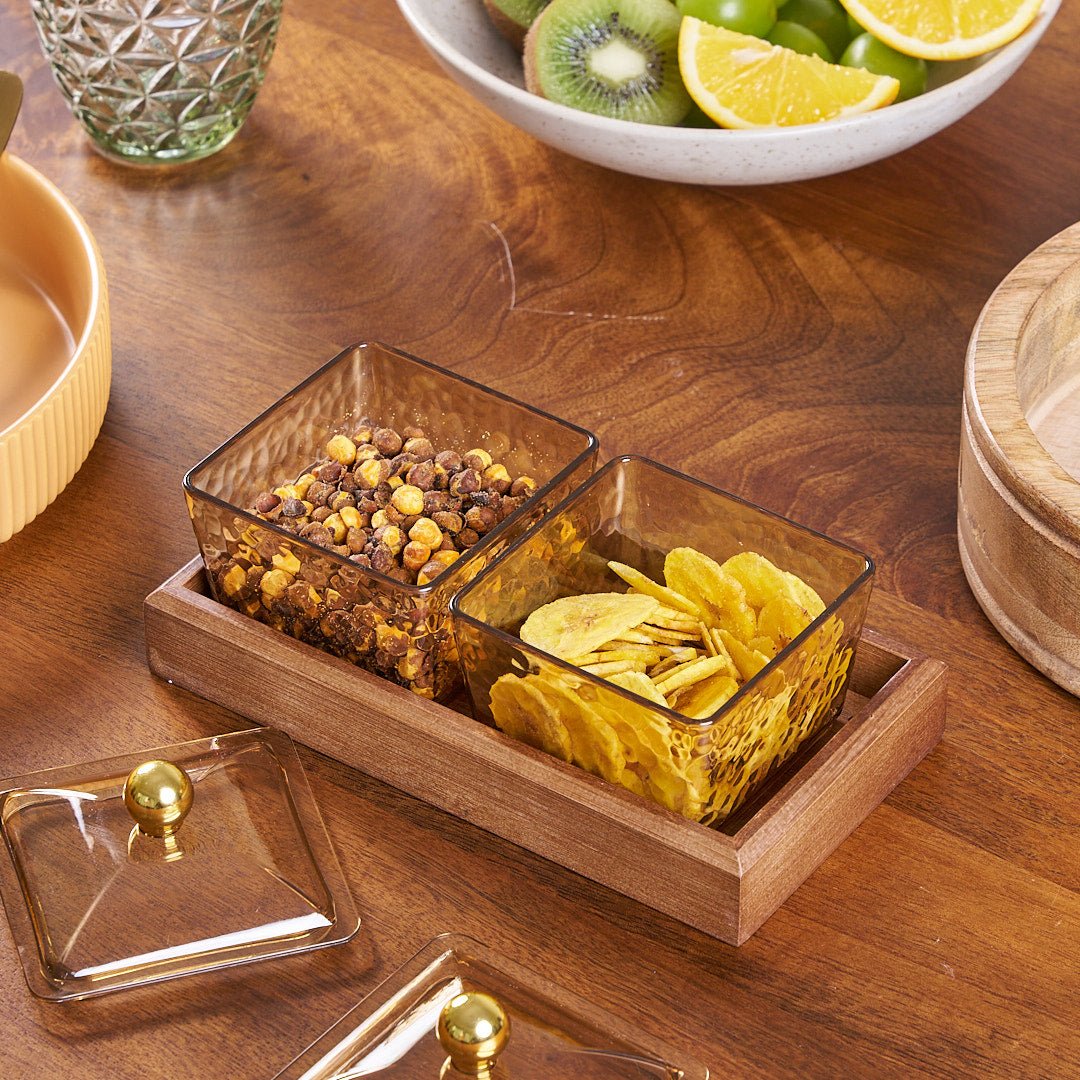 Crystal Clear Snack Plate Organizer