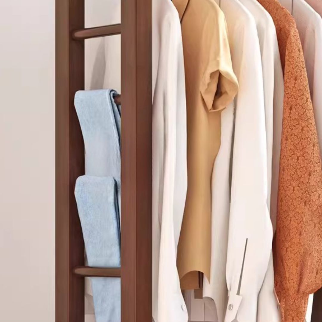Freestanding Coat Rack Stand with Bottom Storage Shelf