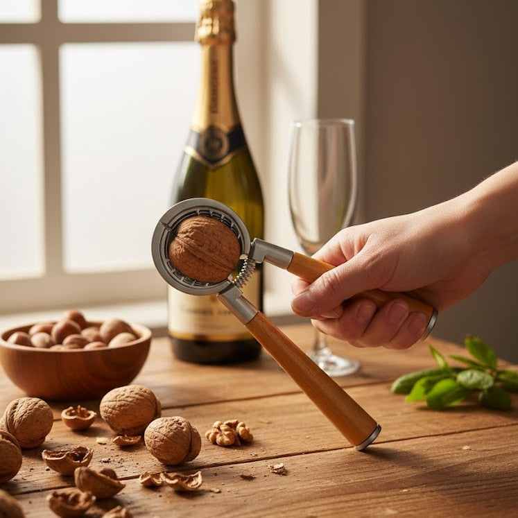 2-in-1 Stainless Steel Nutcracker & Champagne Opener