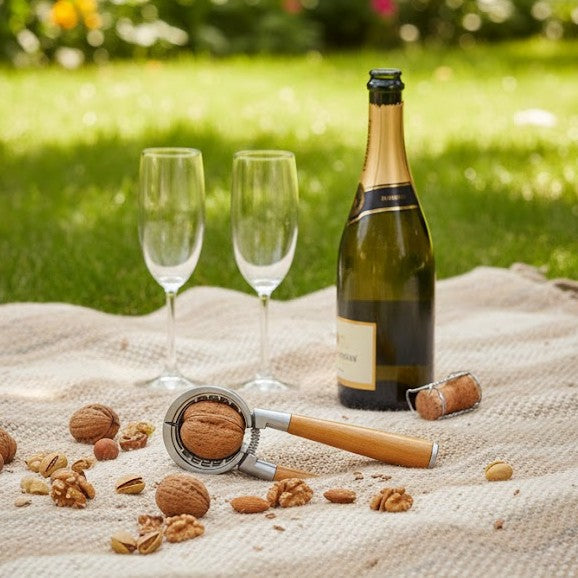 2-in-1 Stainless Steel Nutcracker & Champagne Opener