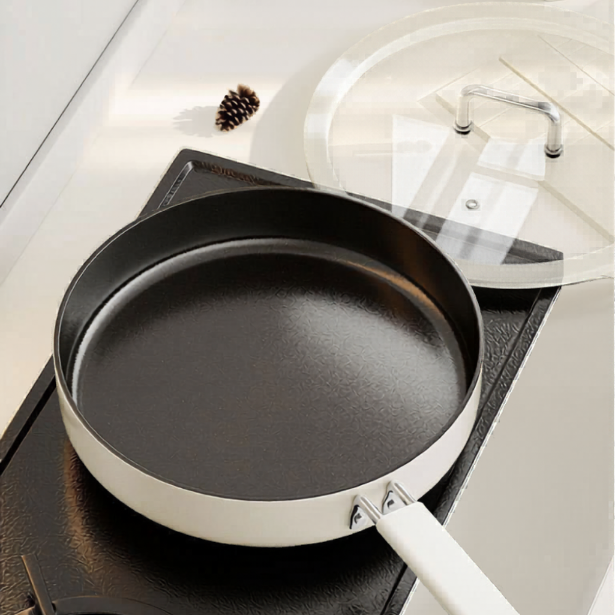 Ceramic Non-Stick Frying Pan with Lid(22 cm)