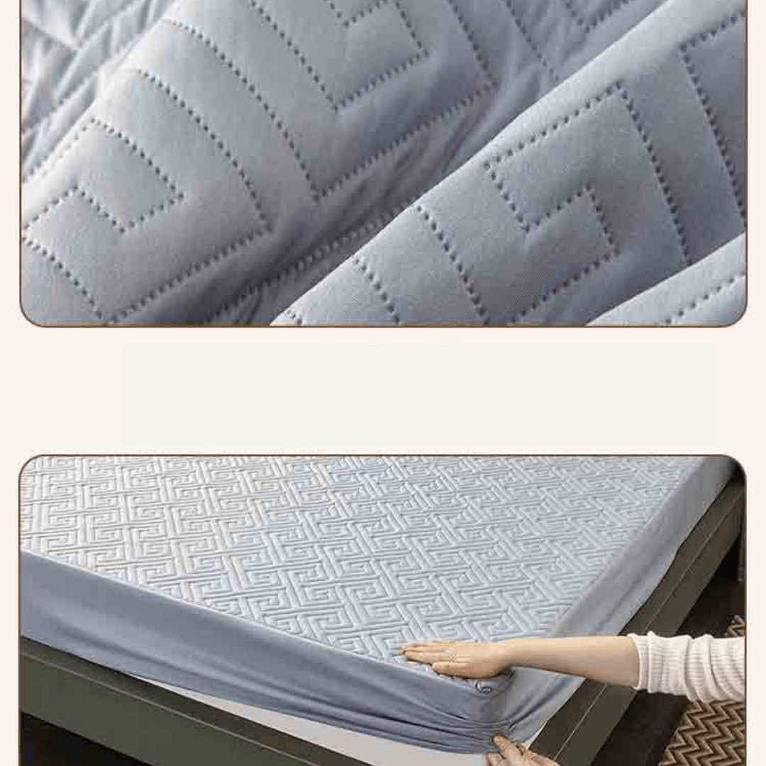 Feather Touch Quilted Bed Sheets With 2-Pillow Covers