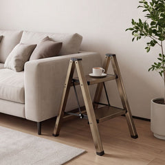 Aluminum Folding Step Ladder with Wide Steps