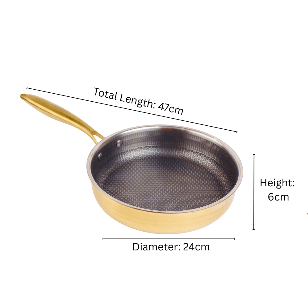Deep Frying Honeycomb Pan with Lid