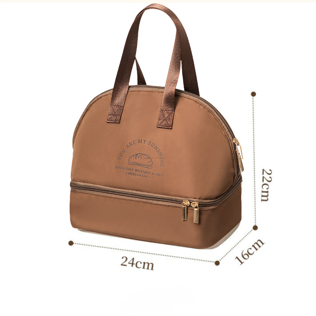 Double Layer Insulated Lunch Bag with Insulation