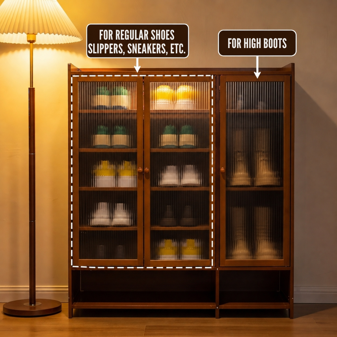 Entryway Multi-Layer Bamboo Shoe Storage Cabinet