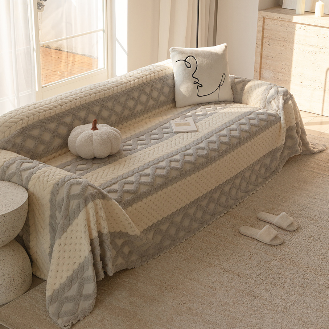 Anti-Slip Plush Dustproof Sofa Cover