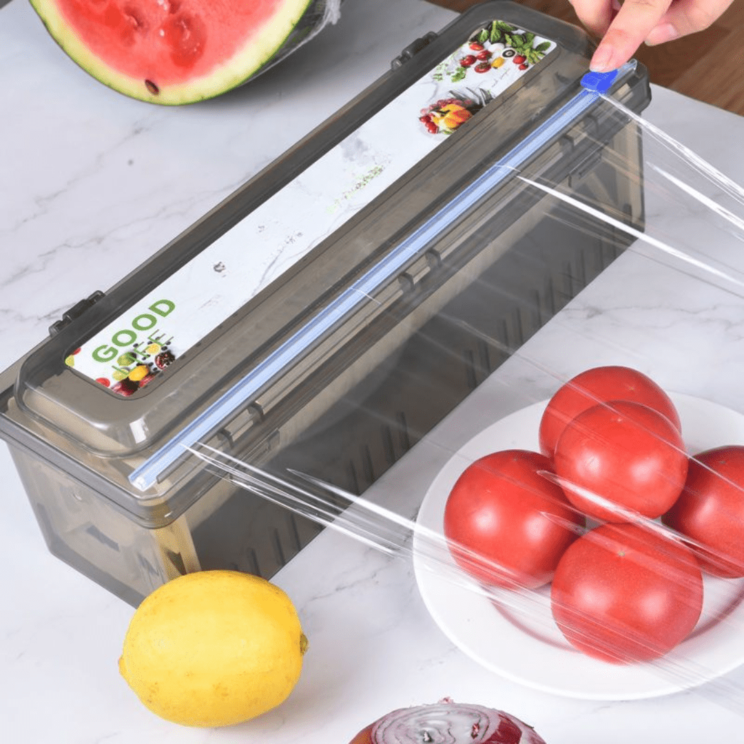Food Wrap Roll Dispenser with Slide Cutter
