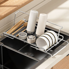 Adjustable Sink Drain Basket Drying Rack