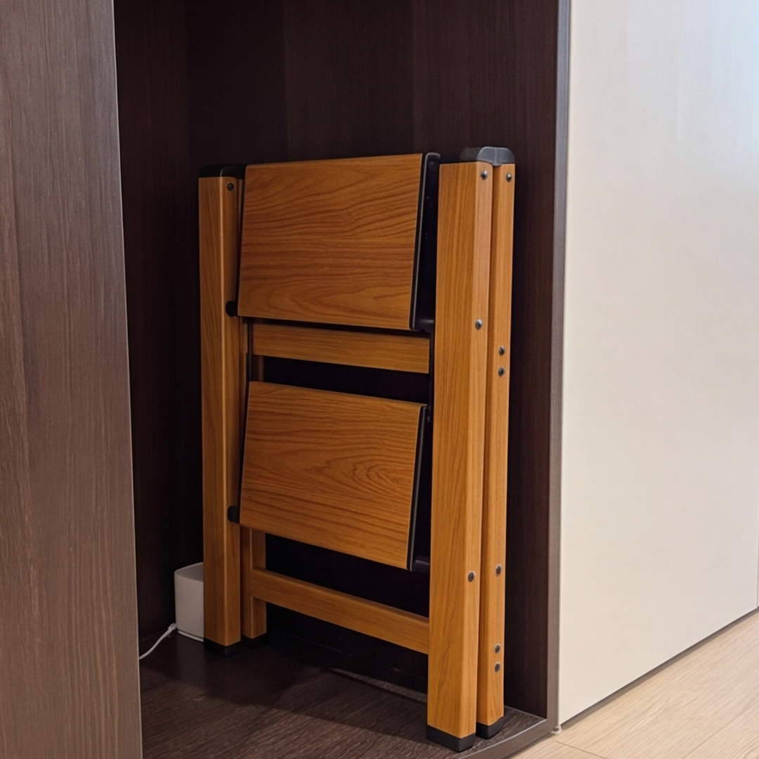 Foldable Multi-Step Ladder with Anti-Slip Wide Steps