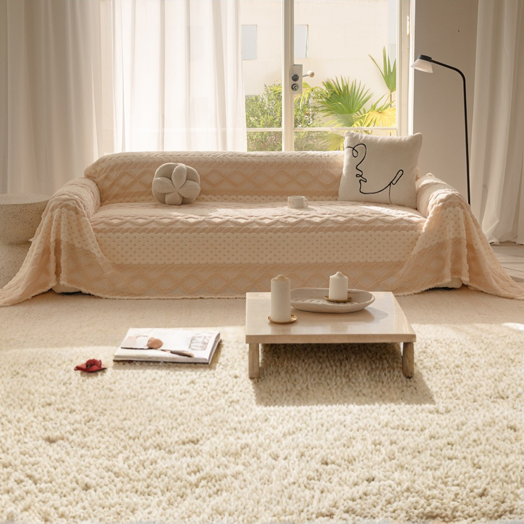Anti-Slip Plush Dustproof Sofa Cover