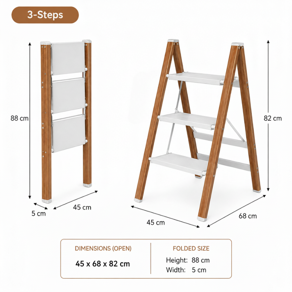 Foldable Aluminium Alloy Multi-Step Ladder