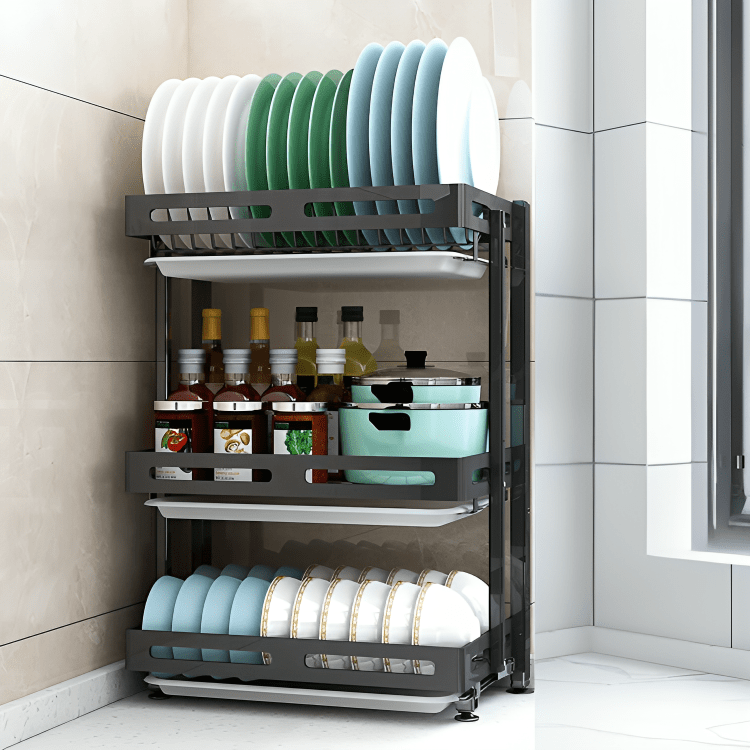 Deluxe 3-Tier Dish Drying Rack