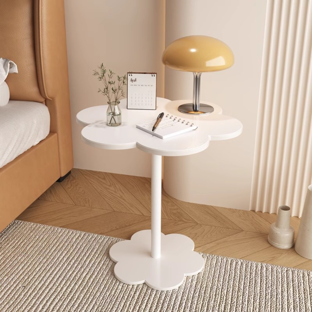 Compact Aesthetic Flower Design Side Table