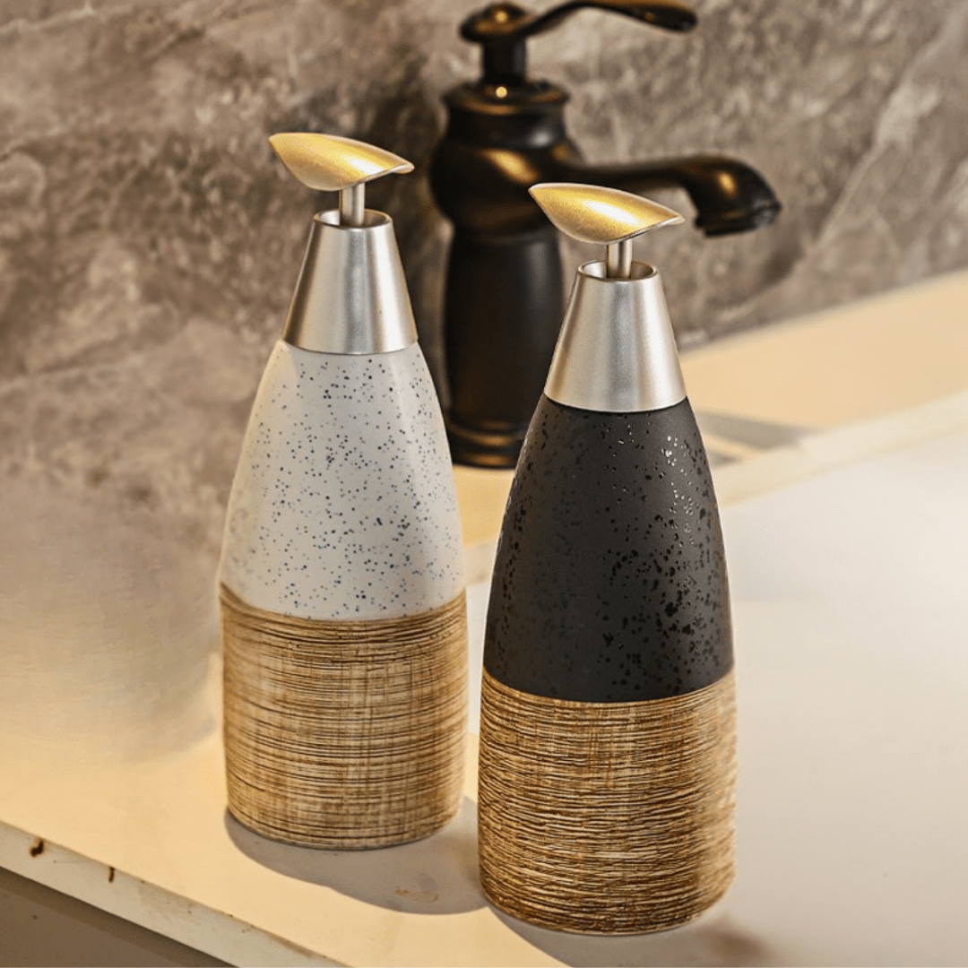 European Style Ceramic Refillable Liquid Dispenser with Elegant Pump(400ml)