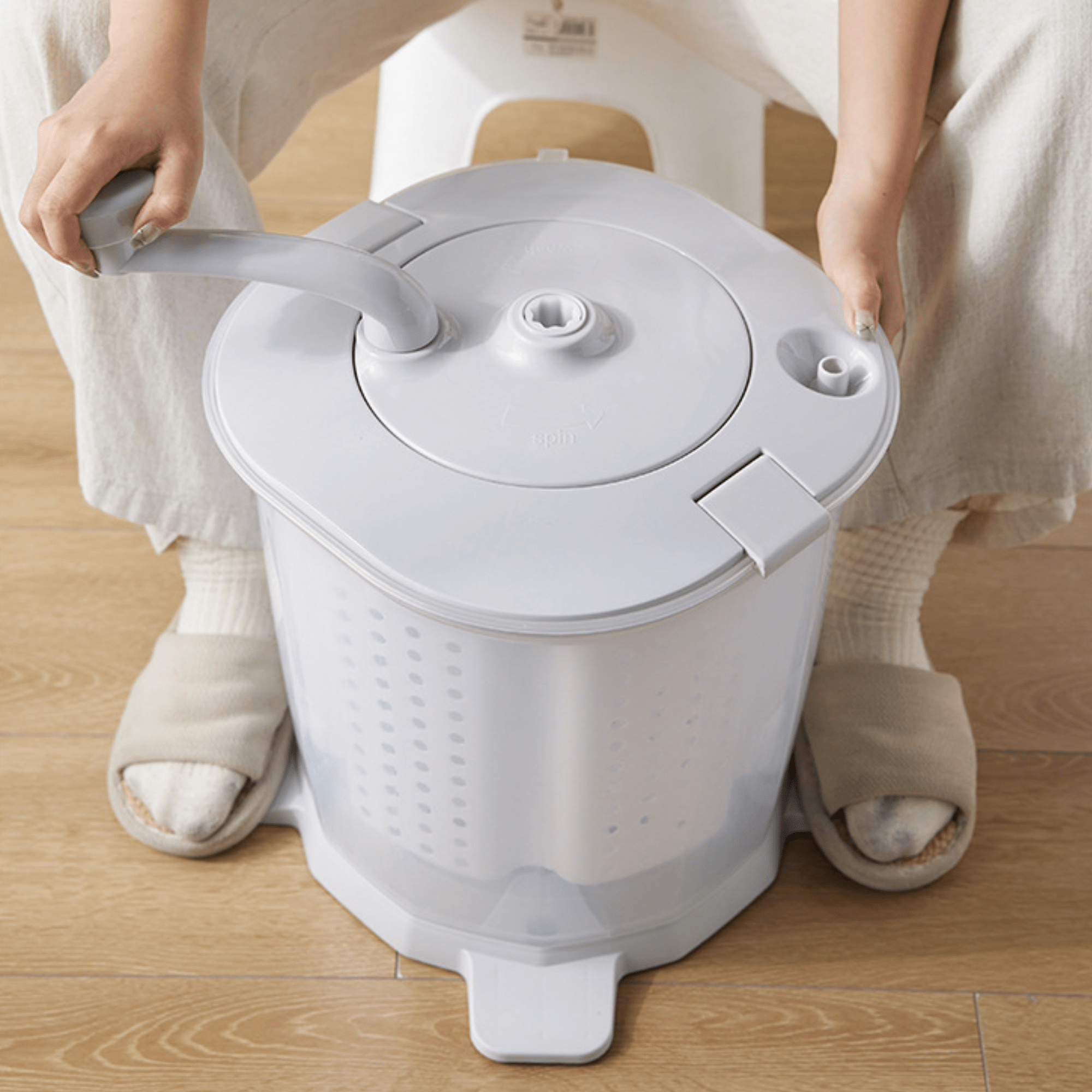 Double Barrel Manual Laundry Washer with Spin Dryer