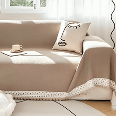 Elegance Chenille Sofa Cover : EM-SC-32 (Coffee)