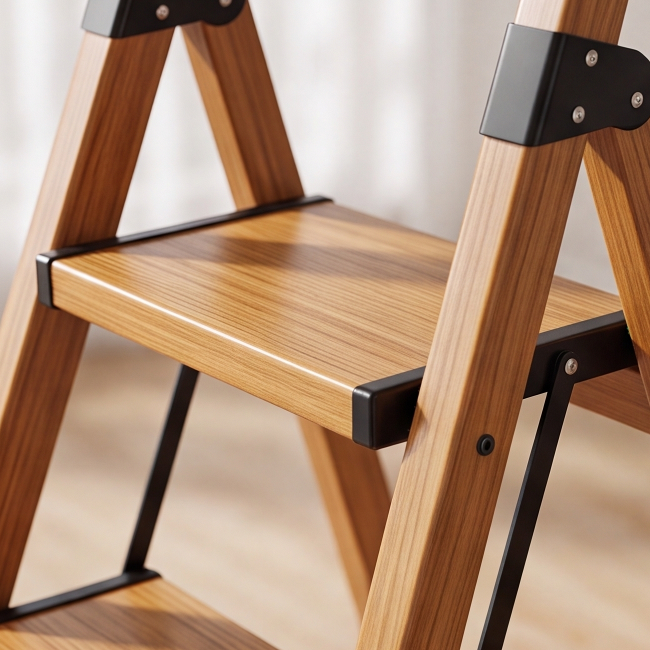 Anti-Slip Folding Ladder with Handrail