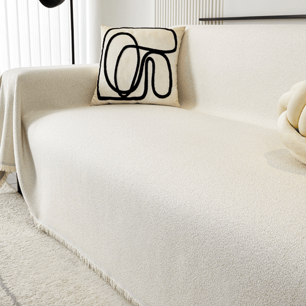 Elegance Chenille Sofa Cover : EM-SC-04 (Beige)