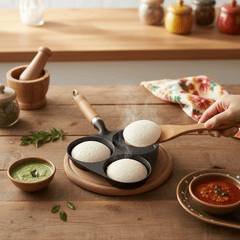 3-In-1 Cast Iron Cooking Pan (19cm)