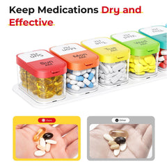 7-Compartments Twice-A-Day Portable Medicine Organizer