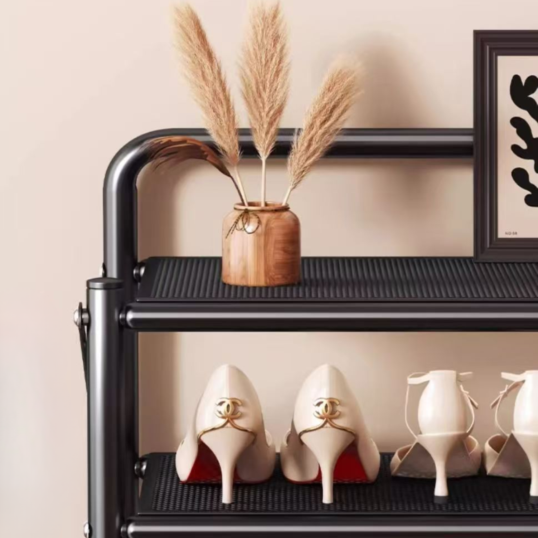 Foldable Multi-Layer Metal Shoe Rack