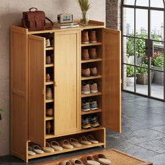 Entryway Wooden Shoe Cabinet with Doors