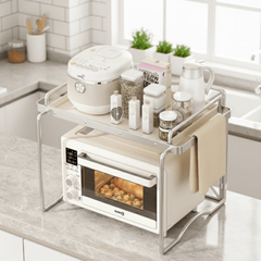 Carbon Steel Multifunctional Foldable Kitchen Storage Rack(64cm)