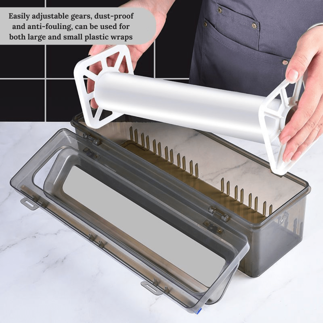 Food Wrap Roll Dispenser with Slide Cutter