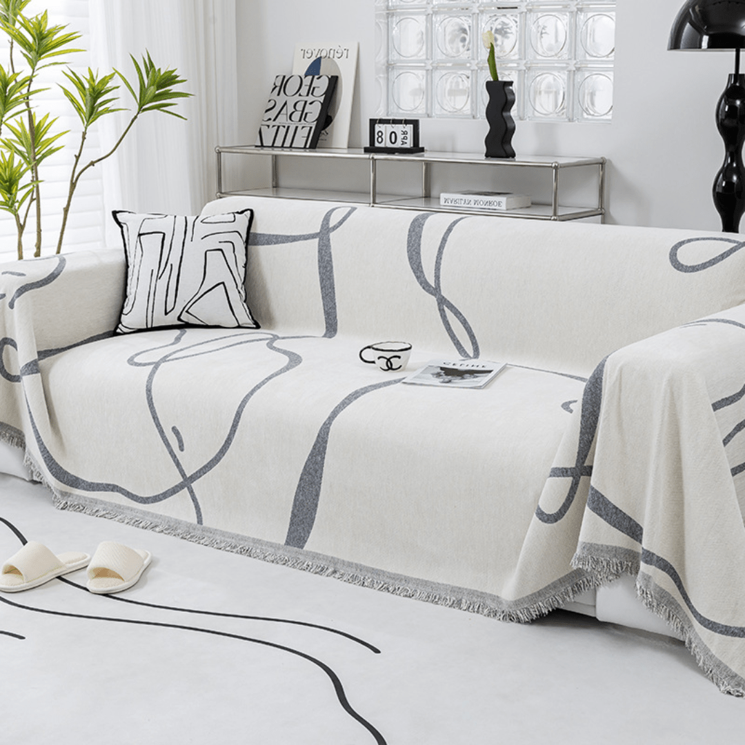 Elegance Chenille Sofa Cover : EM-SC-21 (Grey)