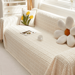 Elegance Chenille Sofa Cover : EM-SC-27 (Cream)