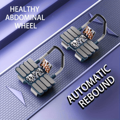 Four-Wheel Automatic Rebound Ab Roller with Elbow Support for Core Strength Training