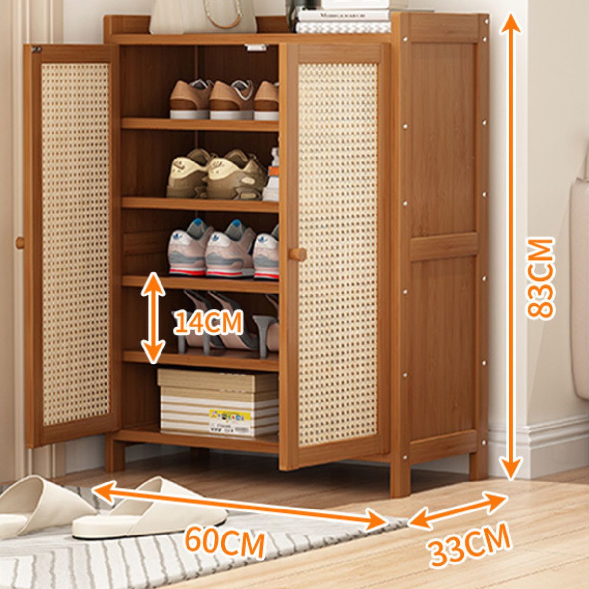 Breathable Multi-Layer Shoe Rack for Entryways
