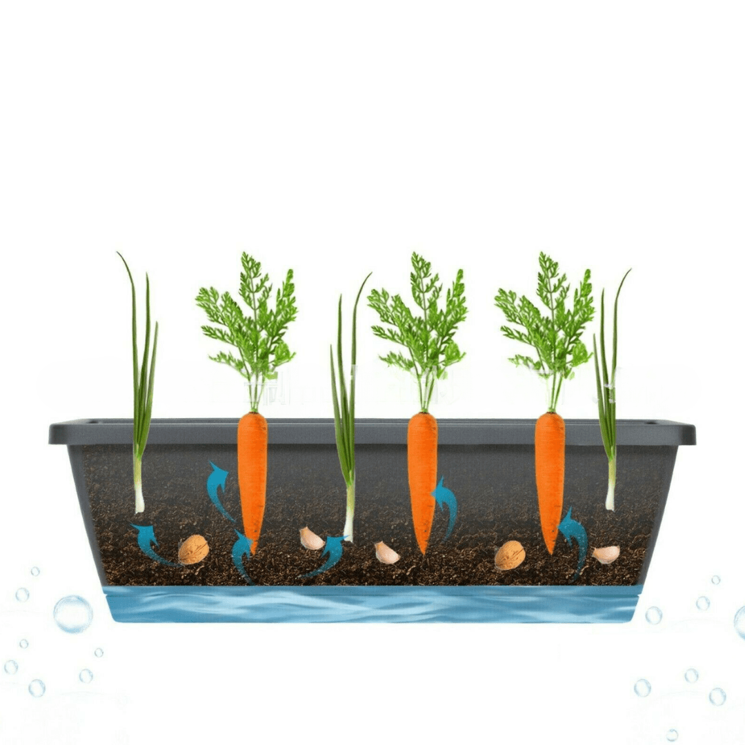 Five Layer Iron Vertical Plant Stand with Plastic Flower Pots