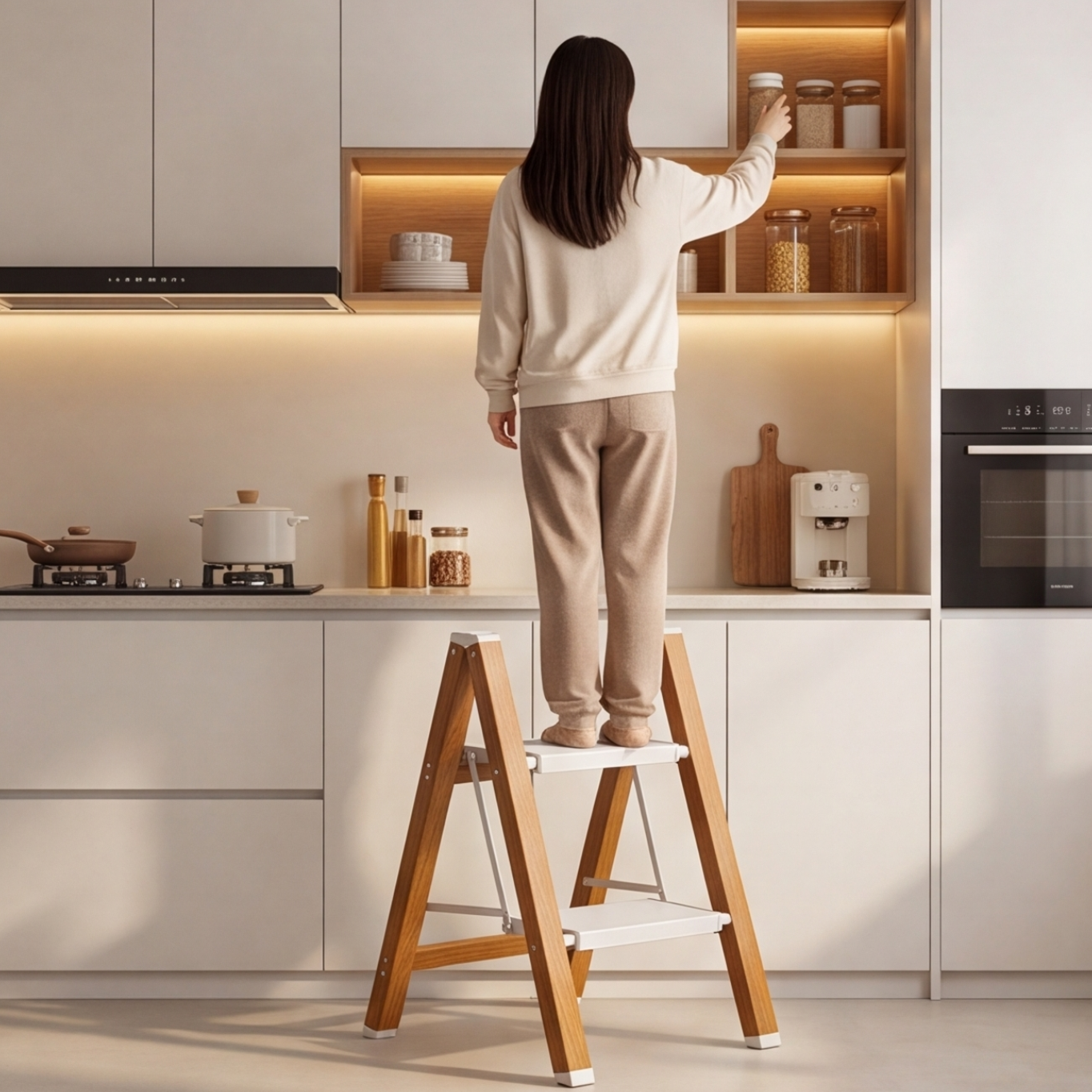 Foldable Aluminium Alloy Multi-Step Ladder