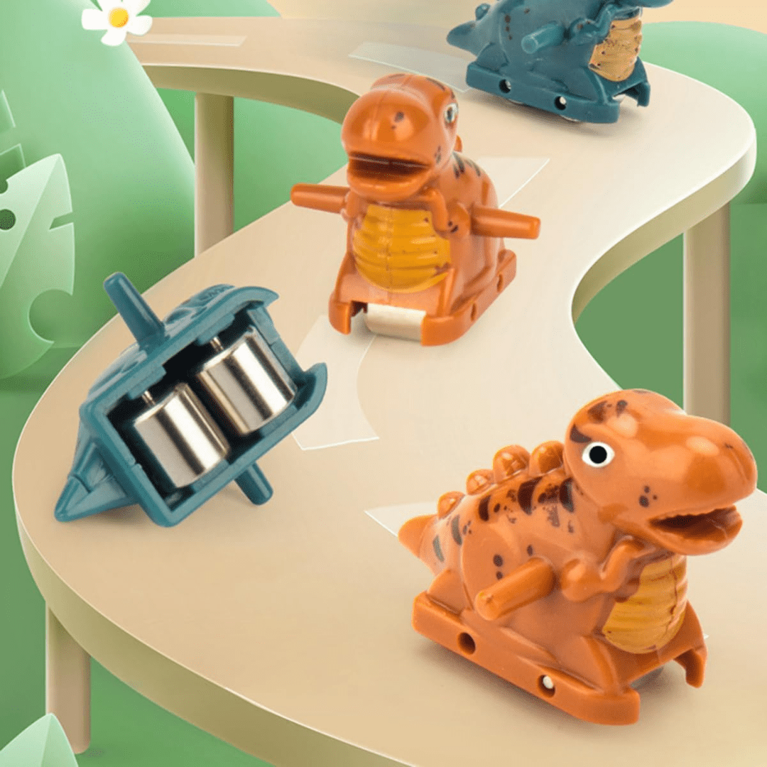 Electric Dinosaur Slide Track Climbing Toy with Music