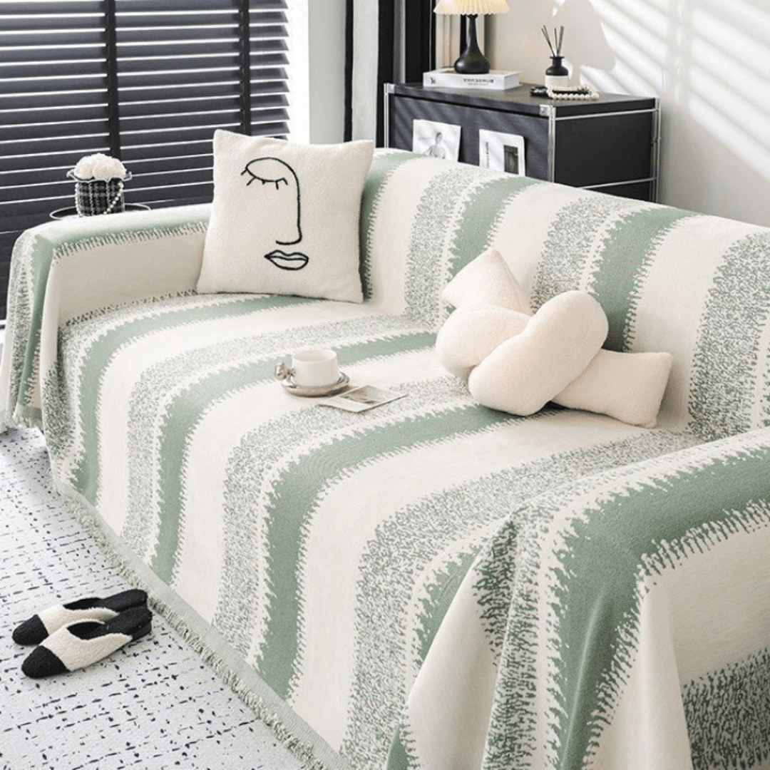 Elegance Chenille Sofa Cover :EM-SC-10 (Green)
