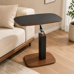 Adjustable Rotating Rectangular Shaped Side Table