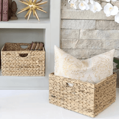 Eco-Friendly Hyacinth Storage Baskets Set of 3