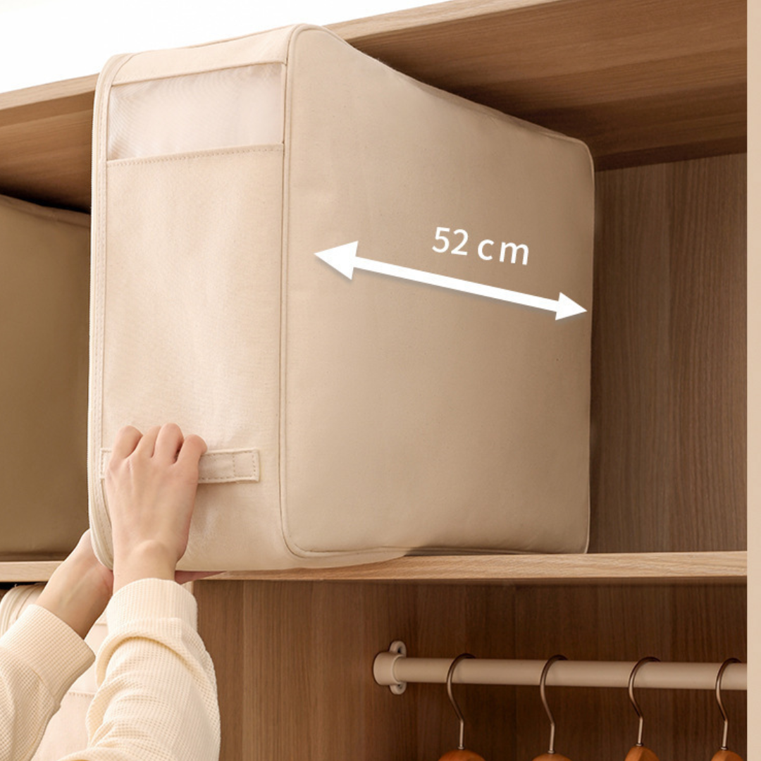 Cotton Linen Clothing Storage Bag with Visible Window