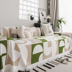 Geometric Print Elegance Elegance Chenille Sofa Cover