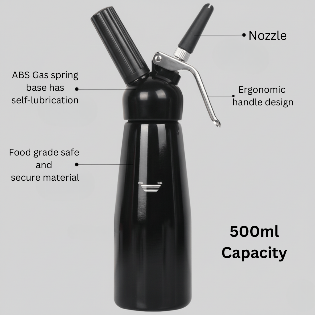 Aluminium Whipped Cream Dispenser(500ml)