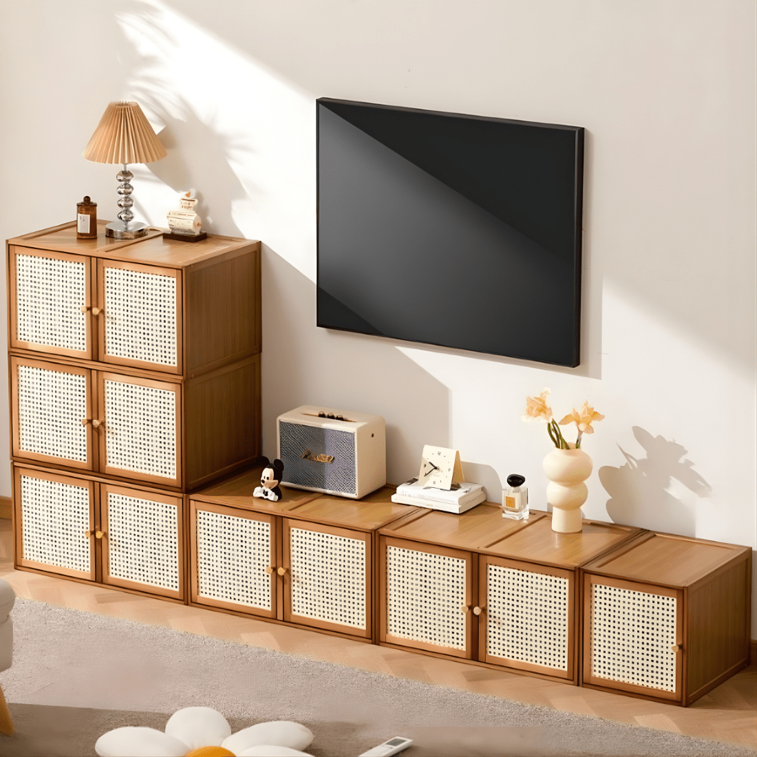 Free-Combination Solid Wood Storage Cabinet