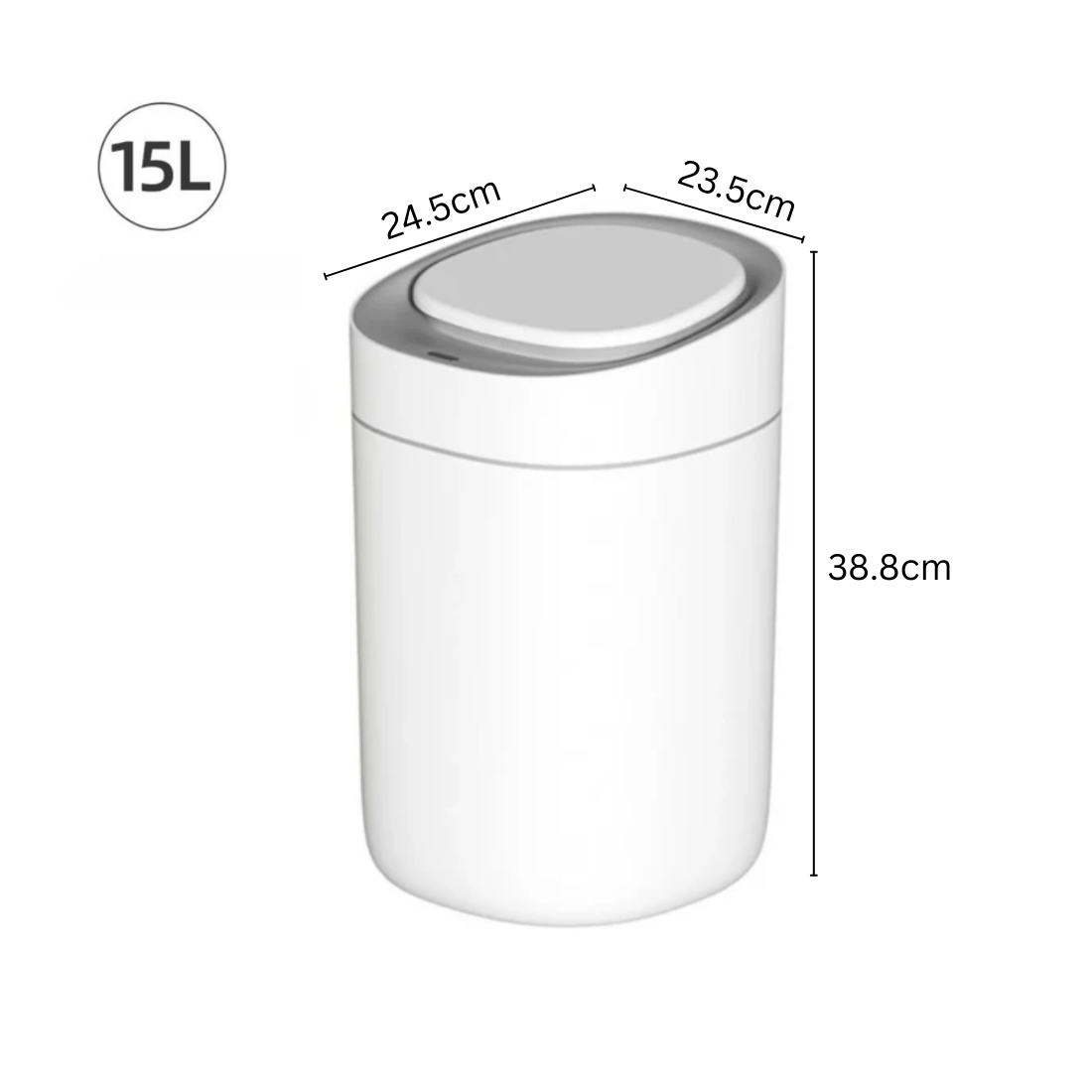Elegant Floor Trash Can for Bathroom and Kitchen