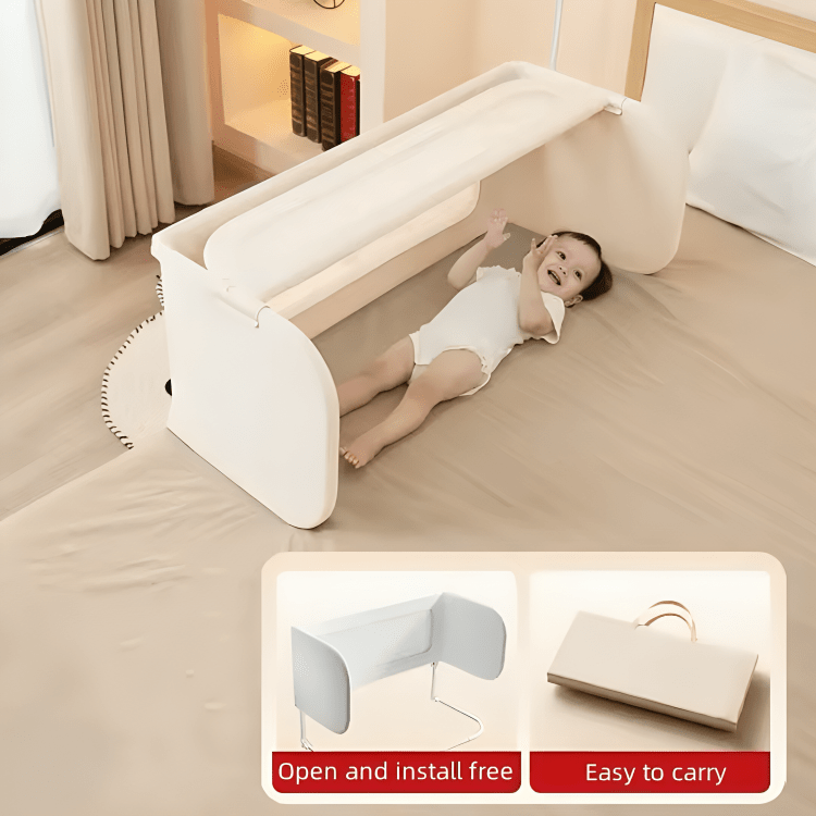 Foldable Portable Baby Bed Fence with Adjustable Height